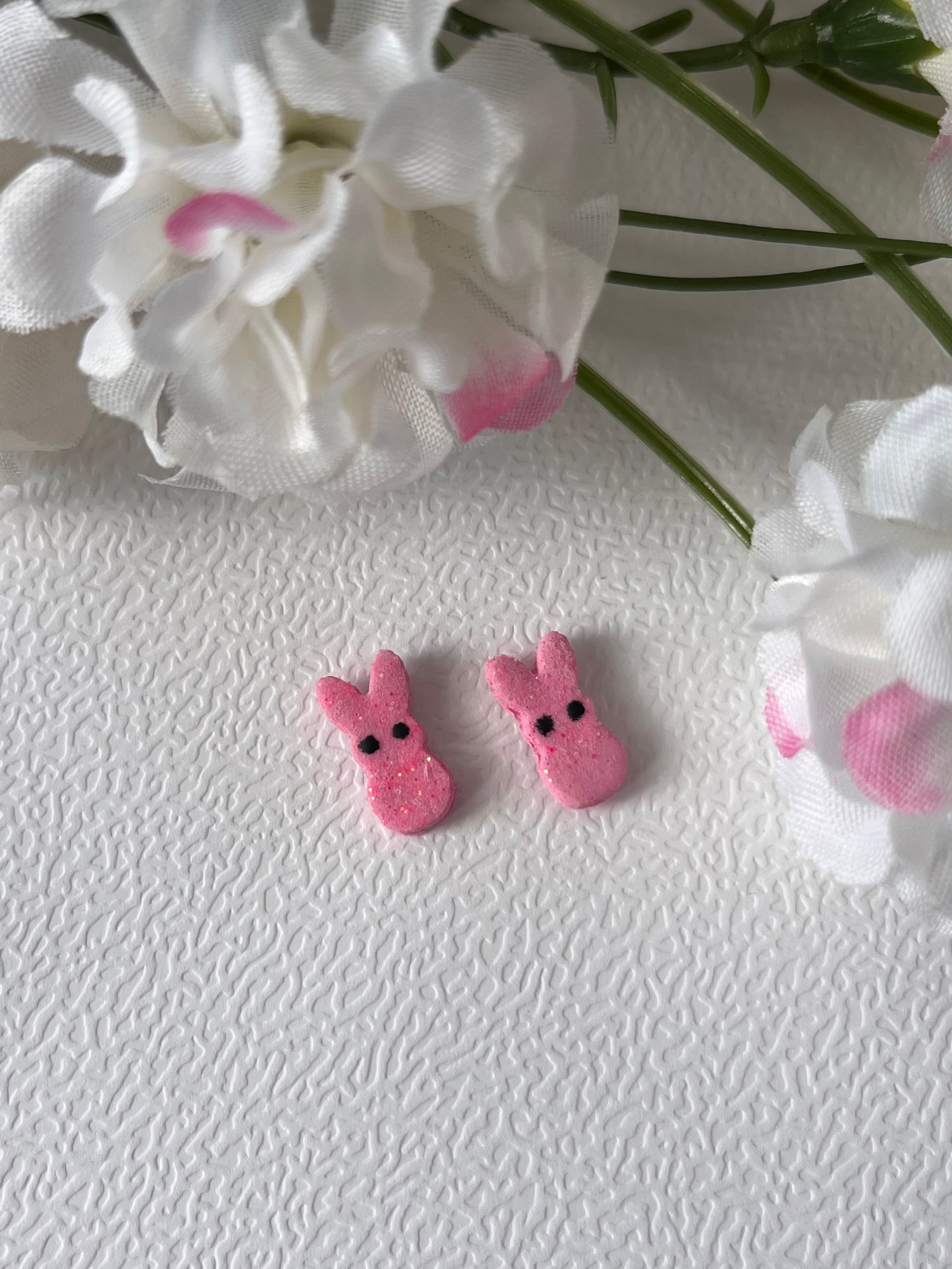 Pink Peep studs